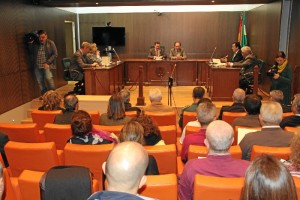 Un momento del VI Encuentro con los Jueces y Secretarios de Paz de la provincia de Huelva.