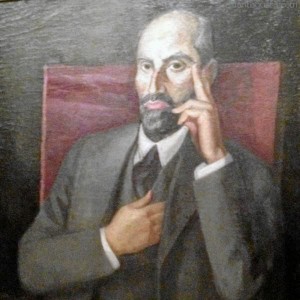 Retrato de Juan Ramón por Daniel Vázquez Díaz.