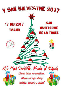 Cartel de la prueba solidaria que se celebra el domingo en San Bartolomé de la Torre.