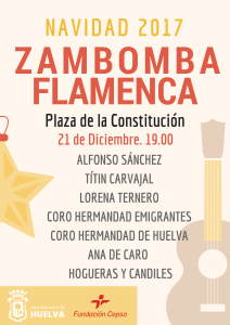 Cartel de la Zambomba Flamenca que se celebrará en la Plaza de la Constitución. 