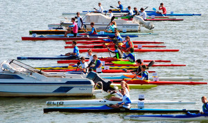 Buena actuación de los palistas del Club Deportivo Náutico de Punta Umbría en su estreno en el Campeonato de Andalucía de Promoción.