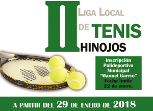 Cartel anunciador de la II Liga de Tenis de Hinojos.