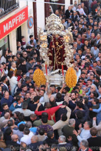 Un  momento del traslado del Santo el sábado 27 de enero.