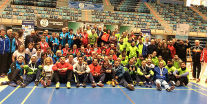 Foto de familia de los ganadores en el Campeonato de Andalucía Sénior de Bádminton, disputado este fin de semana en el Palacio de Deportes 'Carolina Marín'.