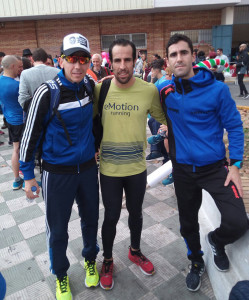 Emilio Martín, en el centro, fue segundo en la San Silvestre onubense. / Foto: Club Atlético Punta Umbría.