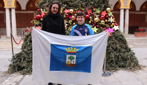 Un momento de la recepción en el Ayuntamiento de la capital a Nacho González.