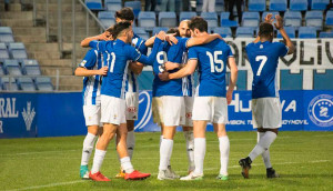 El Recre, con ganas de dar otra alegría a su gente tras ganar el domingo al Badajoz. / Foto: Pablo Sayago.