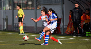 Empate del Sporting en Badajoz, que supone el primer punto fuera de casa de las onubenses. / Foto: www.lfp.es.