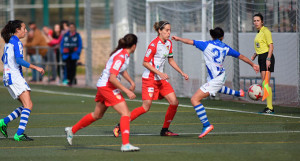 El Sporting dejó buenas sensaciones en el partido anterior en Badajoz, y espera puntuar esta semana en Sevilla. / Foto: www.lfp.es.