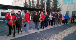 Participantes en el curso de iniciación al tiro con arco auspiciado por el acuerdo UHU-Club Asirio.