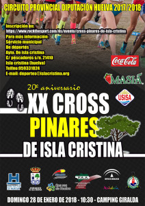 Cartel anunciador de la prueba atlética que se celebra en Isla Cristina.