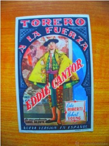       Prospecto de Torero a la fuerza, película exhibida el 20 de julio de 1934 en el Cine “Matadero”.