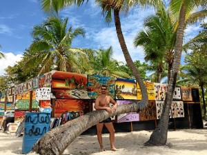 Disfrutando en la República Dominicana.