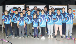 Representantes del Club Asirio que acudirán al Campeonato de España de Tiro con Arco en sala.