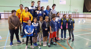 Foto de familia de los ganadores en la prueba celebrada en el Diego Lobato.