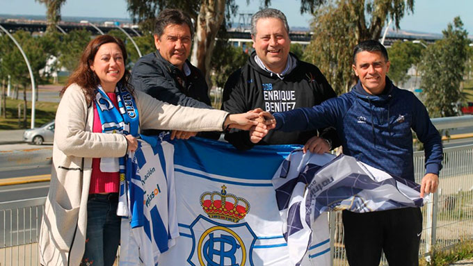 Representantes de los primeros equipos de Huelva, todos unidos este sábado.