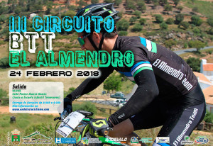 Cartel anunciador de al prueba ciclista que se disputará en El Almendro.