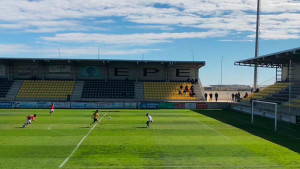 Momento del gol de Sergio Rodriguez, que en ese instante era el 3-0. / Foto: @Aurinegro1956.