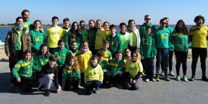 Representantes del Club Tartessos en la I Regata de Piragüismo CDN Punta Umbría.