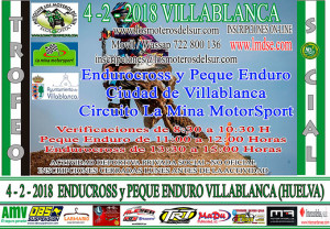 Cartel de la prueba de enduro que se celebra este domingo en Villablanca.