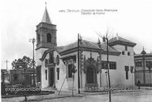 Otra perspectiva del Pabellón de Huelva. 