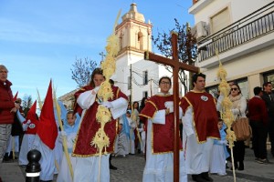 Un momento del Domingo de Ramos en Cartaya.