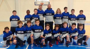 Selección de Huelva de Preminibasket que toma parte en esta fiesta del baloncesto de base.