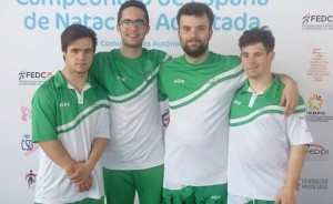 Los cuatro representantes del CODA en el Campeonato de España de Natación por Comunidades Autónoma.