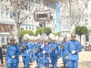 La Banda de Cornetas y Tambores de la Virgen de la Salud.