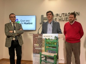 El alcalde de la localidad de Galaroza presentando Las XXXIII Jornadas de Patrimonio de la Sierra.