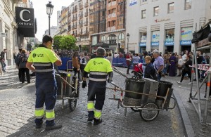 Preparado el dispositivo especial de limpieza para Semana Santa, con 80 jornadas extraordinarias.