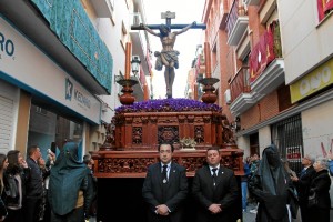 Cristo de la Misericordia, en su estación de penitencia este Jueves Santo.