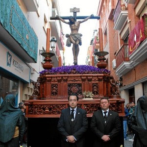 Cristo de la Misericordia, en su estación de penitencia este Jueves Santo.