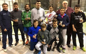 Vencedores del Open de Menores y Absoluto de pádel.