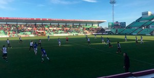 Un empate 'pescó' el Recre en su visita al Mérida. / Foto: D. B.