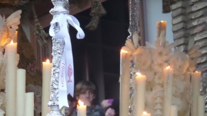 Recuerdo al pequeño Gabriel Cruz en el palio de María Santísima del Refugio.