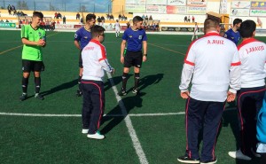 Prolegómenos del partido Utrera-Atlético Onubense que se saldó con empate a uno. / Foto: @UTRERACD.