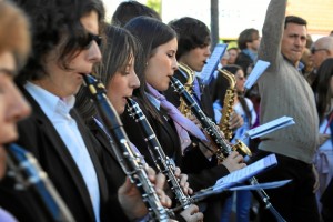 La Banda Sinfónica del Liceo Municipal de la música de Moguer, acompañamiento musical de Nuestra Señora del Valle.