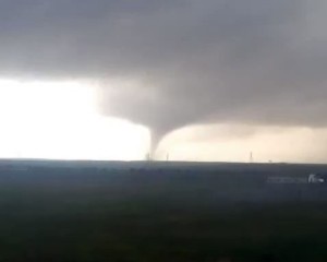 Imagen del tornado de esta tarde en la zona de Peguerillas.