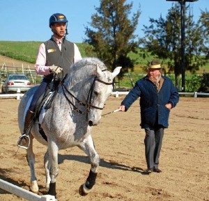 Entrenando con Álvaro Domecq.