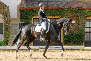 Con Truco durante la competición jerezana. 