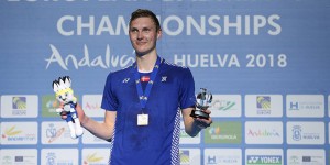 Viktor Axelsen, campeón del mundo, reeditó en Huelva el entorchado continental que logró en 2016. / Foto: Mark Phelan/Badminton Europe.