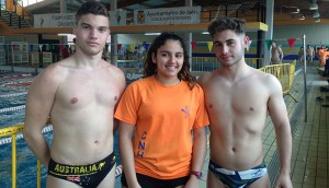 Representantes del Club Natación Huelva en el Campeonato celebrado en Jaén.