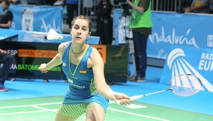 Carolina Marín se deshizo sin mayores problemas de la francesa Batomene. / Foto: Mark Phelan/Badminton Europe.