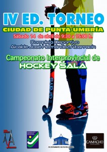 Cartel del torne de hockey que se celebra este sábado en Punta Umbría.