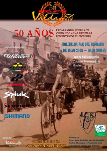 Cartel de la prueba ciclista en Bollullos.