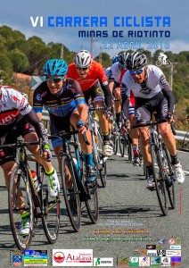 Cartel anunciador de la prueba ciclista que tendrá lugar en Minas de Riotinto el día 22 de abril.