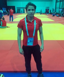 Cinta García, durante su participación en el Campeonato de Europa en Tel Aviv. / Foto: @JudoHuelva1.