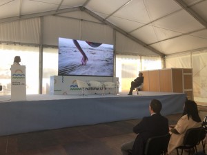 Un momento de las palabras ofrecidas por la embajadora de Costa Rica en España, Doris Osterlof.