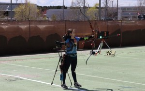 Leyre Fernández, durante una de las tiradas del clasificatorio para el Equipo Nacional.